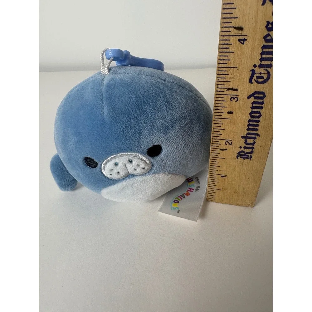 Squishmallows Maeve the‎ Manatee Keychain Blue Stuffed Animal Toy Clip